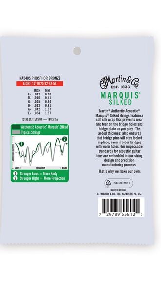 Authentic Acoustic Marquis® Silked Guitar Strings Phosphor Bronze